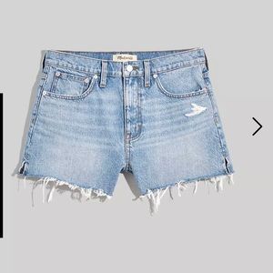 Madewell Relaxed Denim Short in Madera Wash: Side Slit Edition